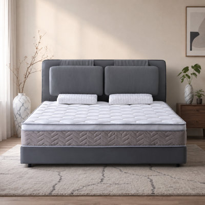 Cooling Gel Hybrid Memory Foam Mattress with Individually Wrapped Coils Medium Firm Pressure Relief and Motion Isolation Mattress in a Box
