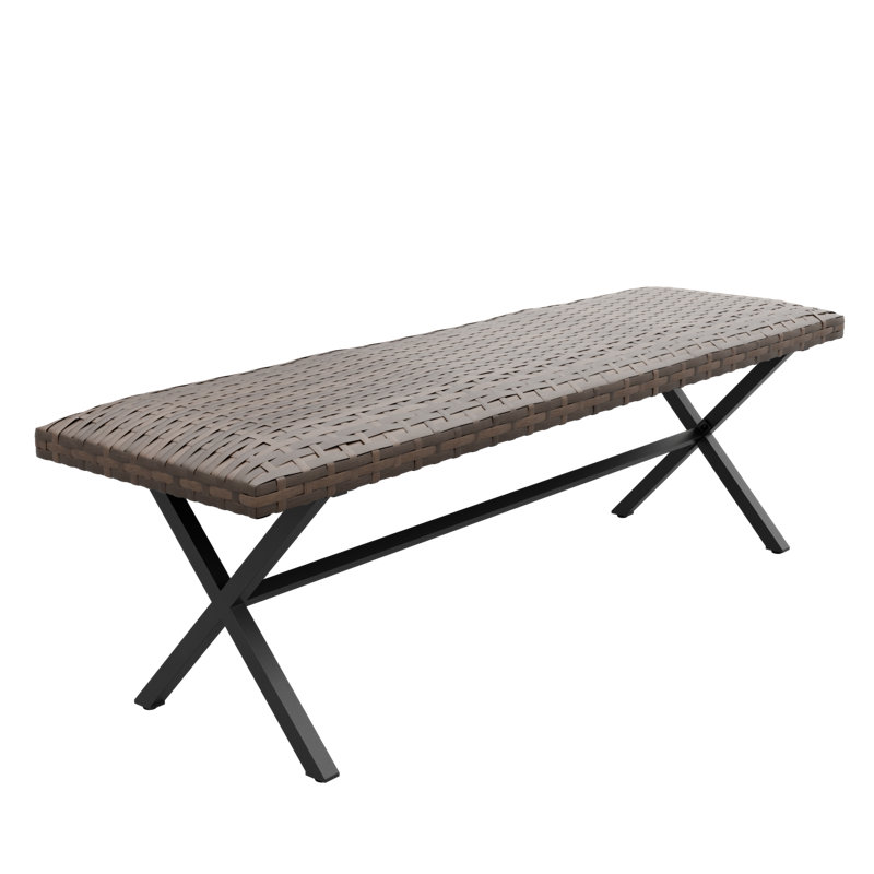 Banc en osier 2 places pour l'extérieur et l'intérieur