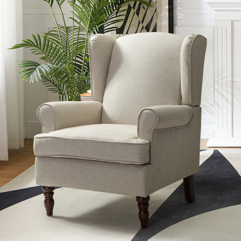 Upholstered Armchair, Tan