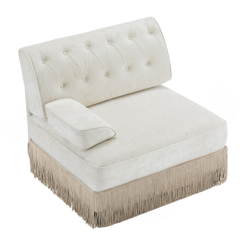 Sofa LSF Velvet -Beige, Beige, Left Hand Facing