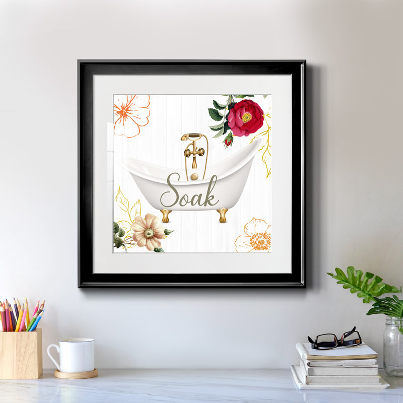 Soak - impression encadrée, Cadre noir, H 17,5 po x l 17,5 po x P 1,5 po