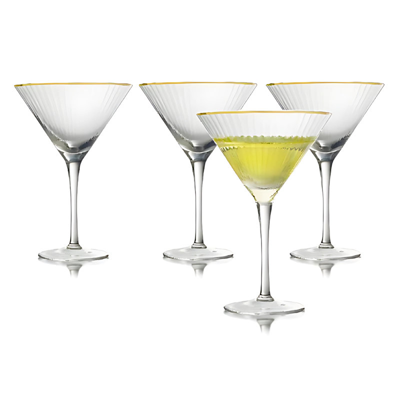 Verres à martini dorés Rocher