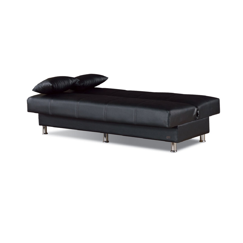 Dandenong 75'' Faux Leather Convertible Sofa