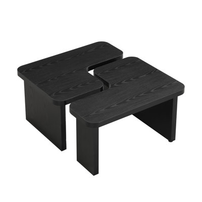 47.24*23.62 inch and 35.43*31.49 inch Rectangle Wood Detachable Coffee Table