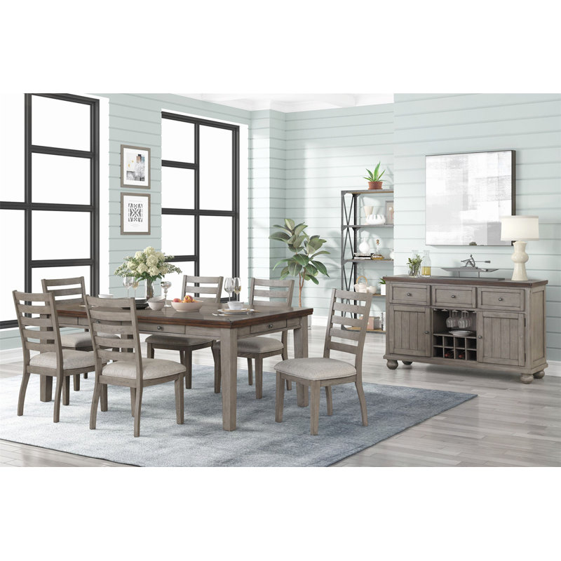 Charming Traditional Server Cabinet with Versatile Storage Options for Your Home, Grey