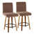 Brown Seat/Walnut Frame