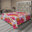 Rose vif, vermillon / floral