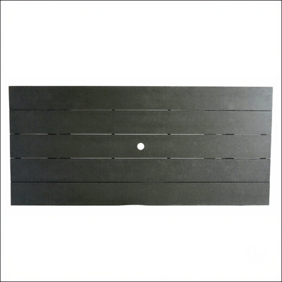 HDPE Outdoor Dining & Meeting Table, Weather-Resistant, Seats 6, Space-Saving Design
