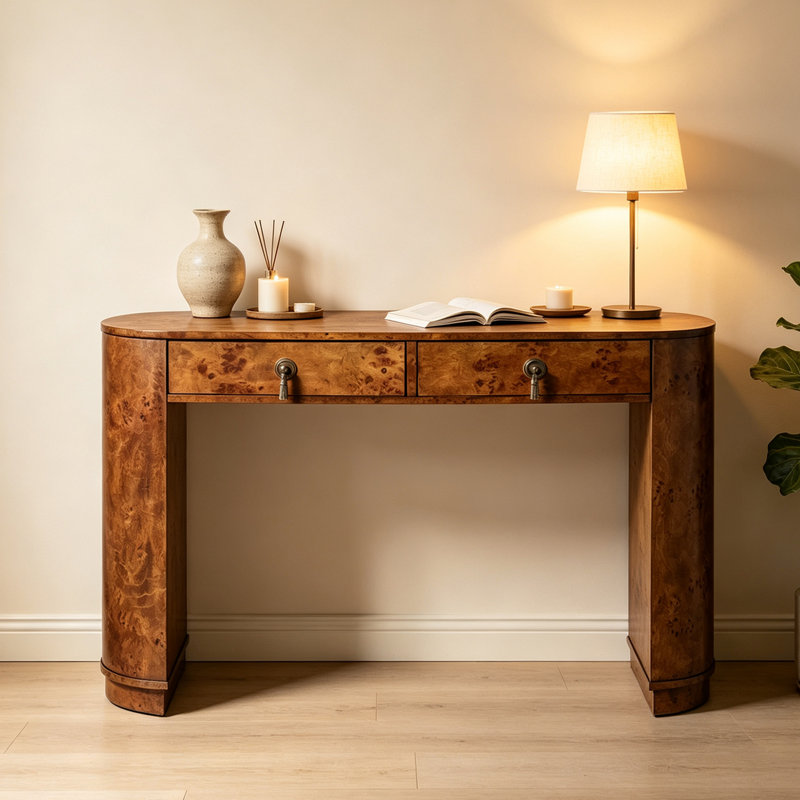Console d'entrée Mid-Century, H 29,5 po x l 55,1 po x P 13,8 po