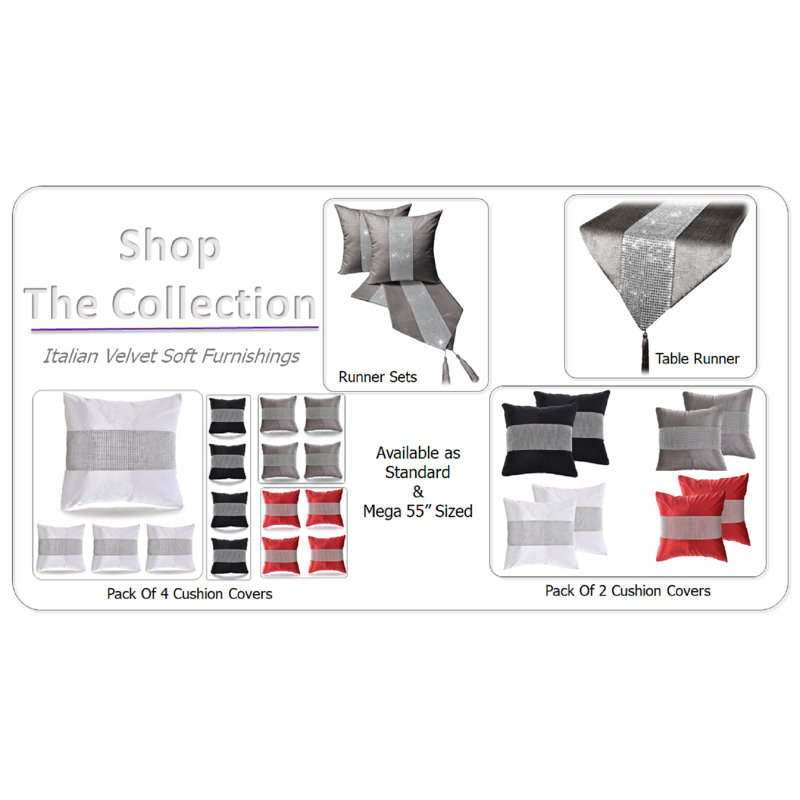 Alsen Striped Square Cushion Cover, 43 H x 43 W x 4 D cm, White