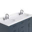 Meuble-lavabo double en bois massif Thornaby avec plateau en quartz Carrara de 1,5 po-938146492-896136620