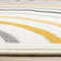 Fresno Cream Blue Yellow Curved Lines Area Rug