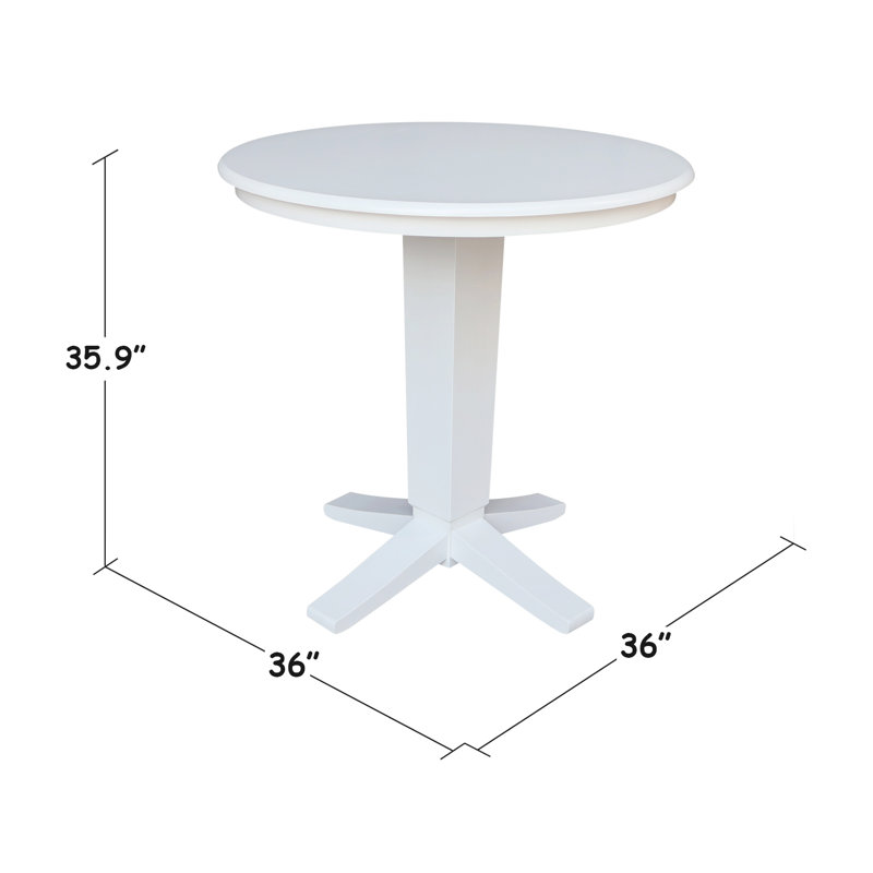 Table de salle à manger Scalla, H 35,9 po x L 36 po x l 36 po, Blanc