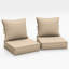 Coussins d'extérieur Braun 22x22x4 pour chaises de patio, coussins d'assise et de dossier pour intérieur/extérieur, coussins seulement (paquet de 2)-1528910196-1528910199-1528910205