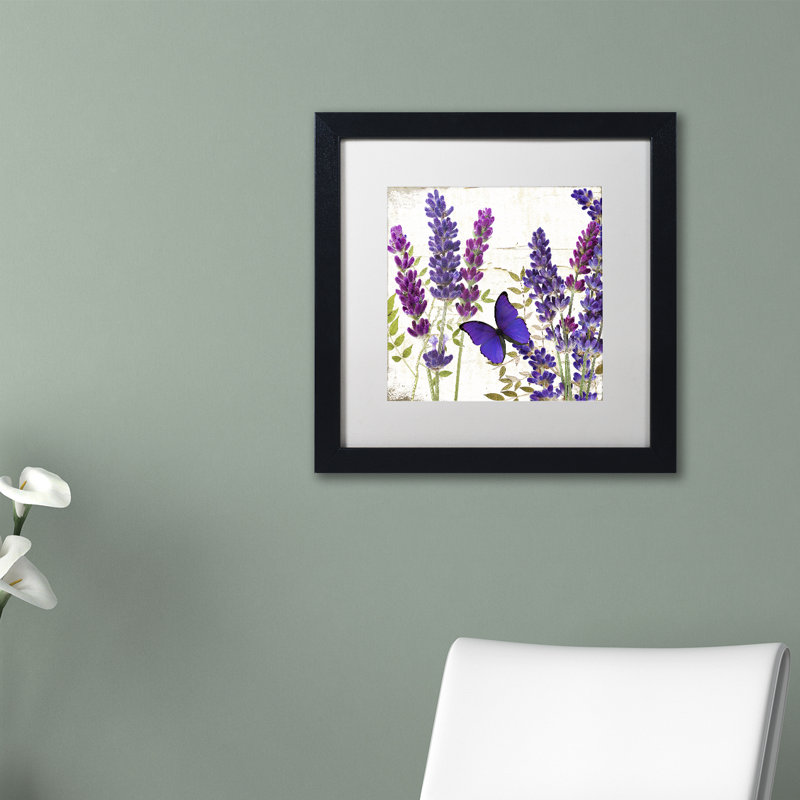 «Jadaya Lavender I» par Color Bakery, impression encadrée, Blanc, H 11 po x l 14 po x P 0,5 po, Encadrement brun foncé