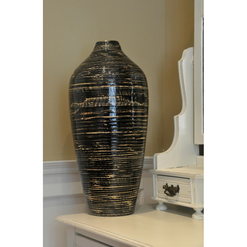 Montauk Handmade Wood Floor Vase