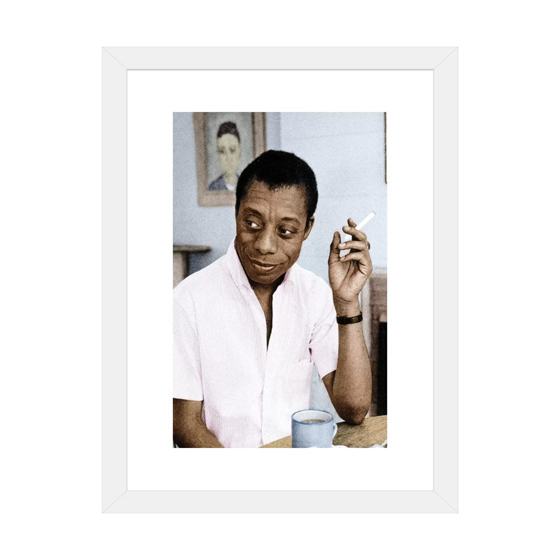 James Baldwin (1924-1987) par Granger-impression, Papier encadré blanc, Blanc, H 24 po x l 16 po x P 1 po