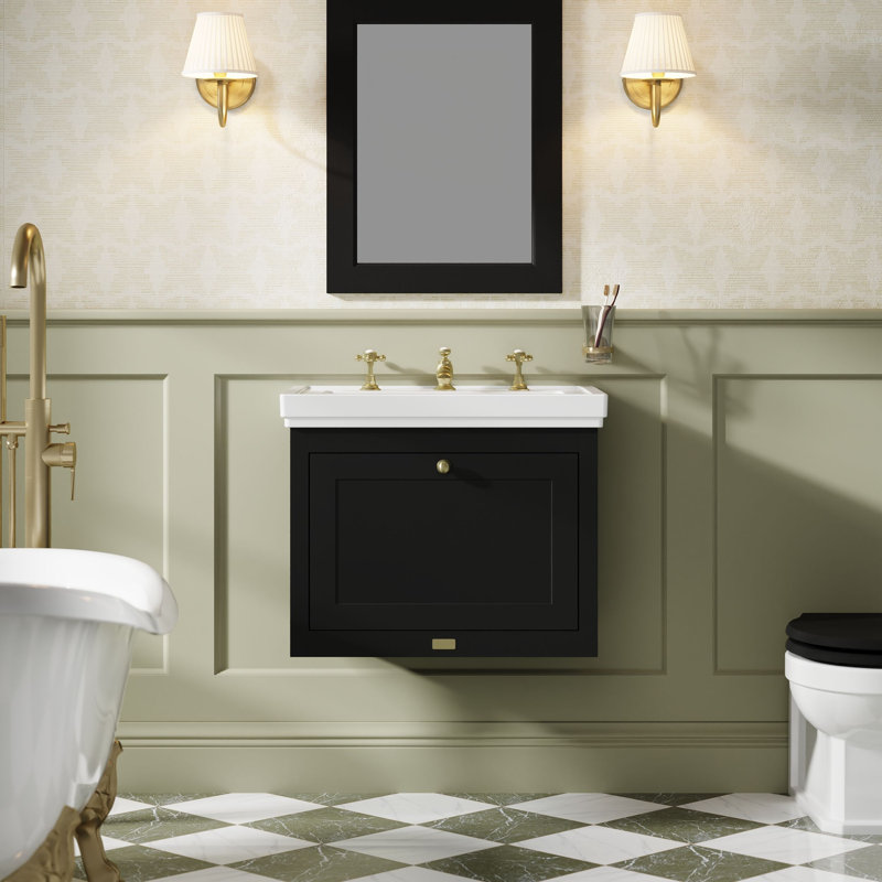 Hartleigh 630 mm Bathroom Vanity, Matt Black