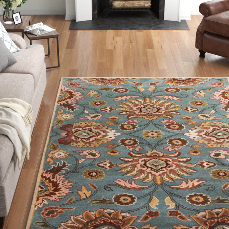 Tapis gris moyen en laine Arden, Rectangle de 6 pi x 9 pi