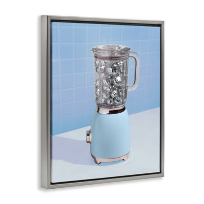 Cadre flottant bleu rétro Disco Blender, design par Lish Creative