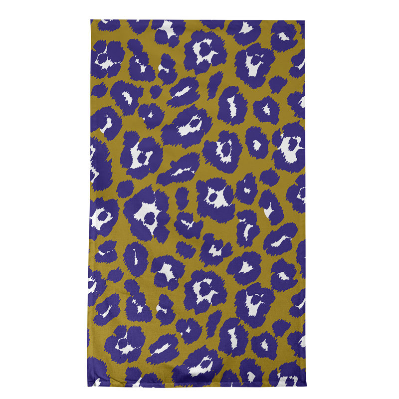 Tea Towel Kitchen Towel, Gold/Purple/White, Cotton Blend
