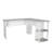 Techni Mobili Modern L-Shaped Desk With Side Shelves, Grey