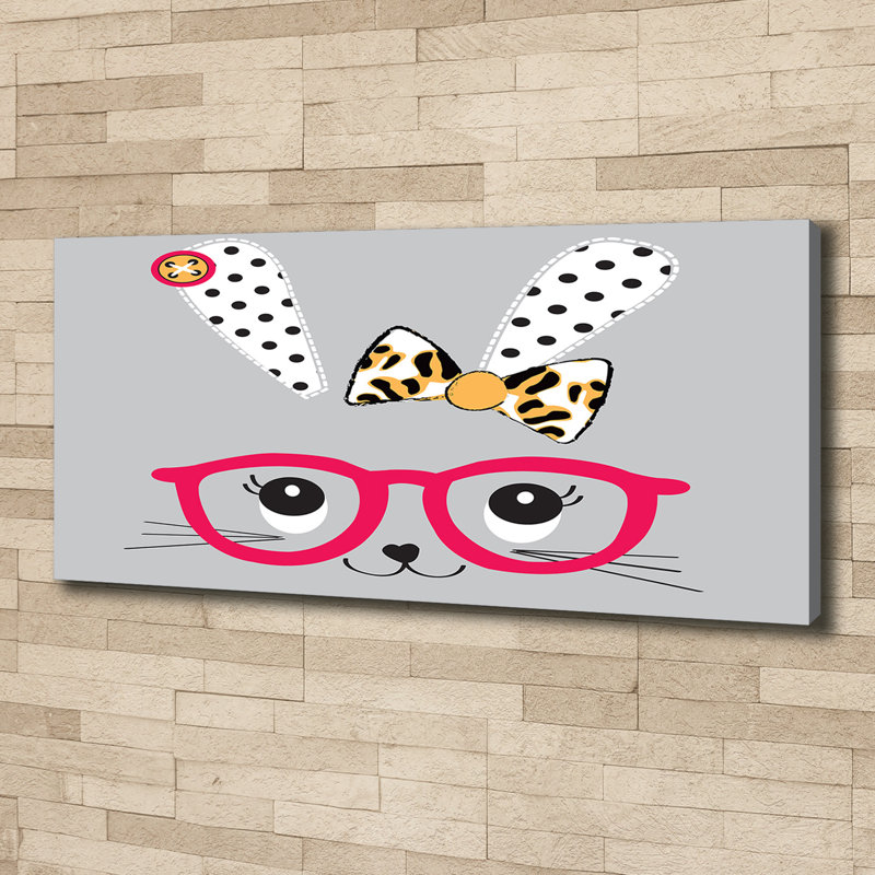 Rabbit With Glasses - No Frame Painting on Canvas