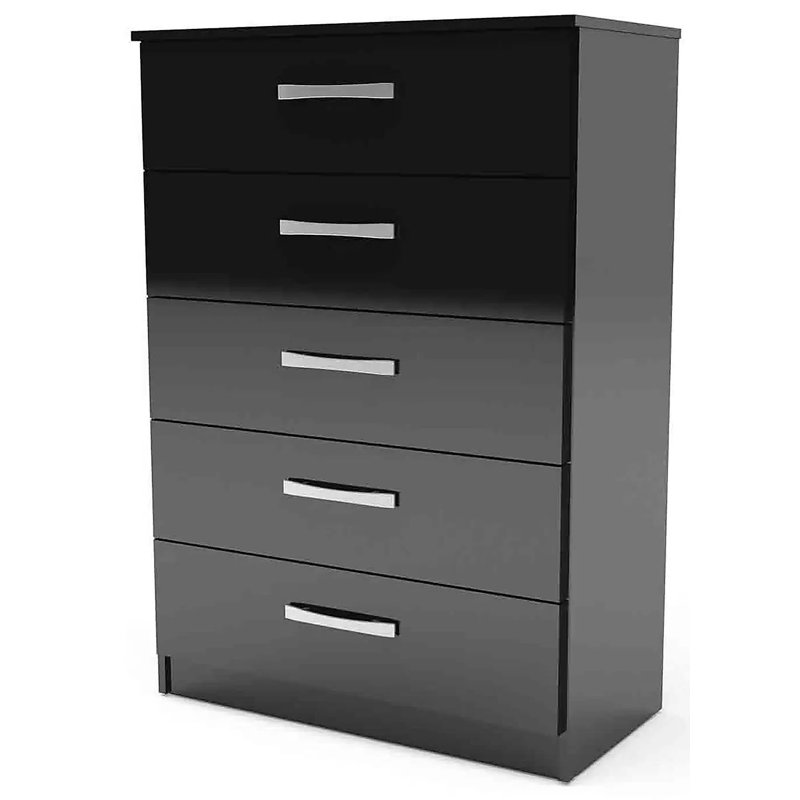 Imonie 80cm W 5 - Drawer Chest of Drawers, Alabaster White