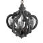 Luminaire suspendu lustre traditionnel à 6 lumières avec un design complexe et un éclairage chaleureux.