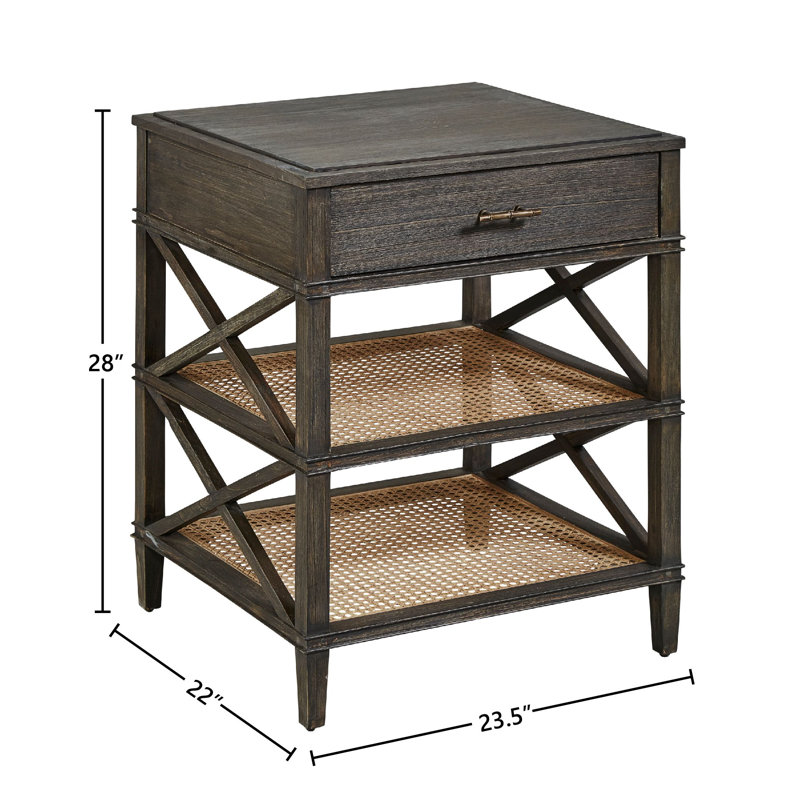 Cambridge Solid Wood End Table with Storage