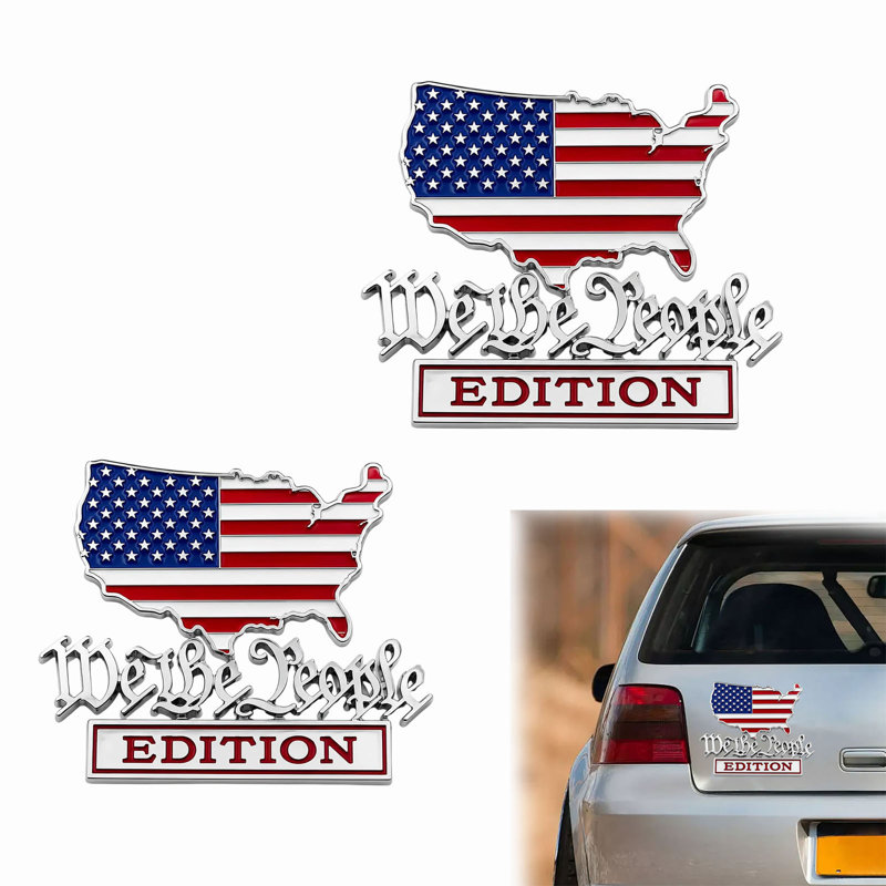 Insigne emblème de voiture en métal Flag Edition
