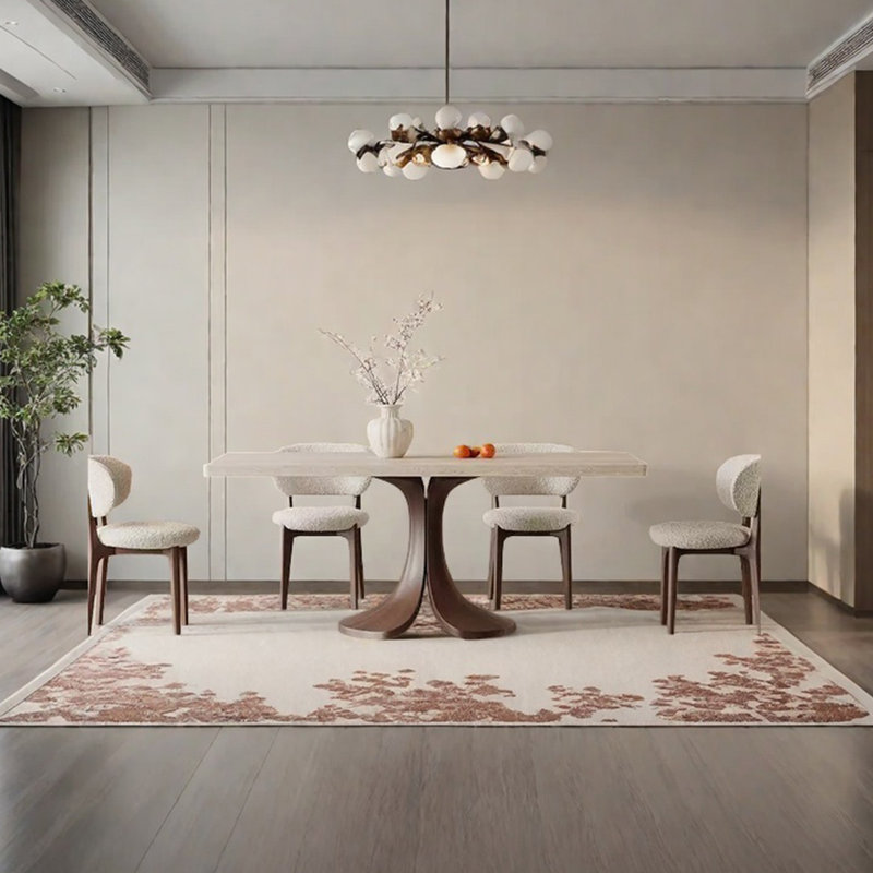 High-end Designer Solid Wood Dining Table, 29.52"H x 59.05"L x 31.49"W