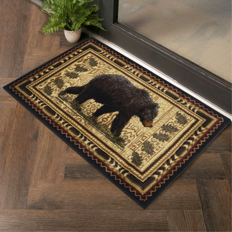 Pavillon de jardin noir 2 pi 7 po X 7 pi 3 po Tapis Lodge