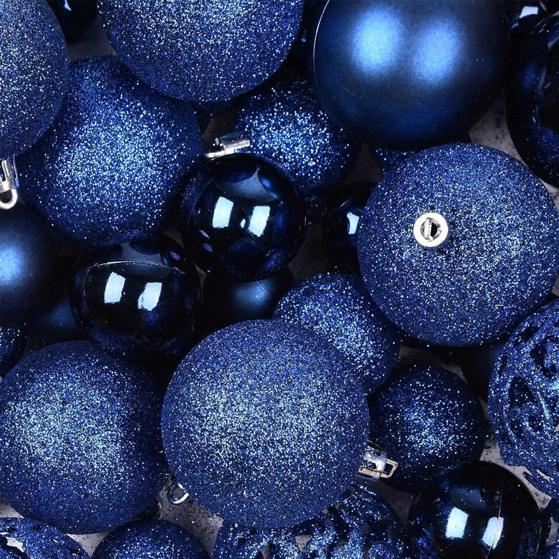100-Piece Dark Blue Shatterproof Halloween Ornament Set