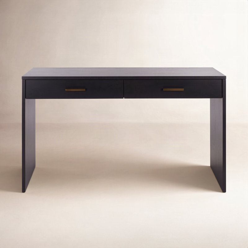Bureau en bois 2 tiroirs Barris Jessey, Noir