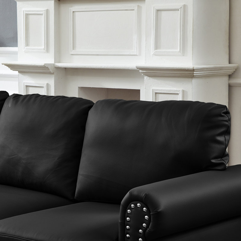 Canapé en tissu 59,5 po, Noir