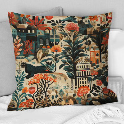 Coussin décoratif en polyester Urban Jungle Mirage I