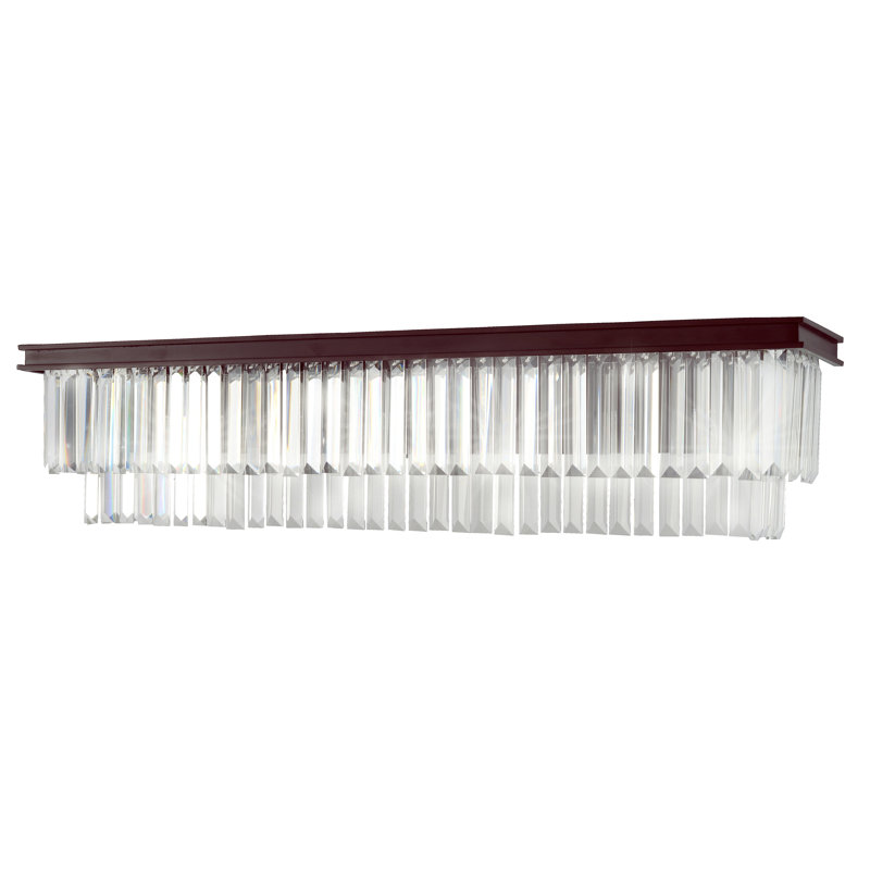 Lustre mural Akshata 36 x 6,5 x 08 brun, Brun, H 8 po x l 36 po x P 6,5 po