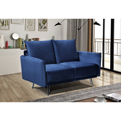 Mylinda 50.79'' Velvet Loveseat