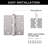 Design House 189894 Door Hinges For Interior Doors, 9-Pack, 4.5-Inch X 4.5-Inch – Square 5/8-Inch Radius Steel Door Hinge – Antique Brass – Fits Standard Doors-92166924
