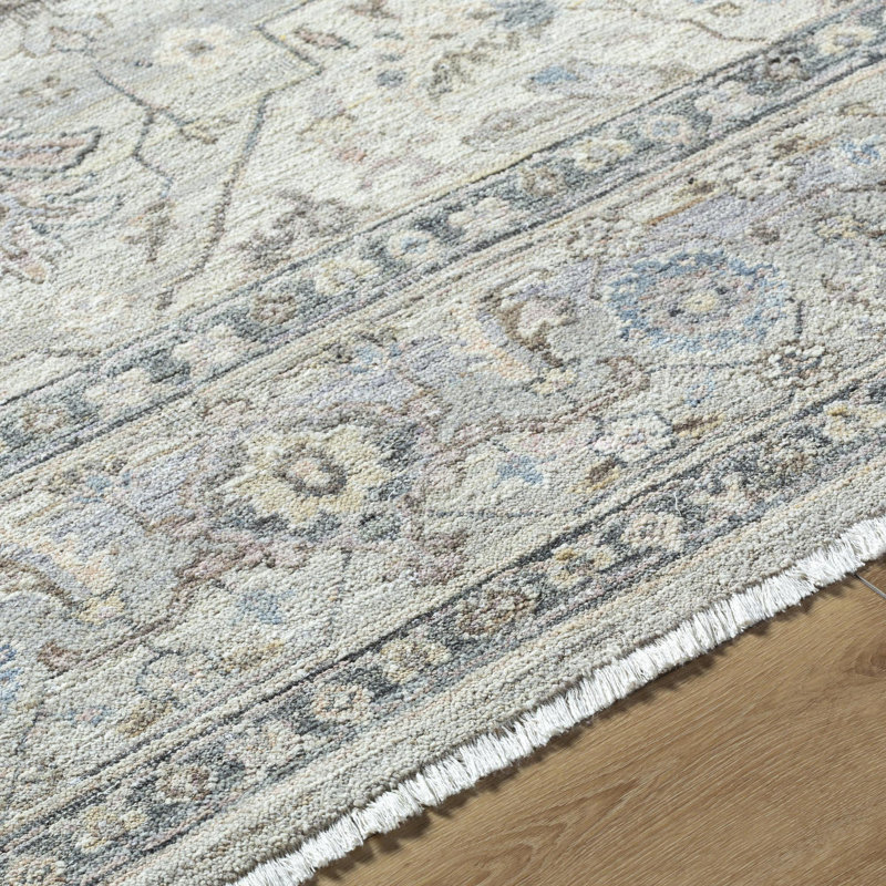 Rectangle Khorasan Wool Area Rug, Rectangle 10' x 14'