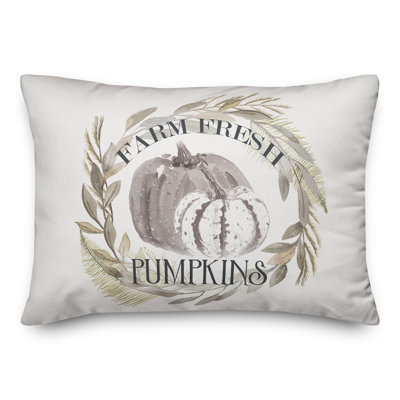  Housse et insert de coussin rectangulaire Pumpkins in Wreath