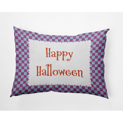 Checkered Outdoor Reversible Throw Pillow
