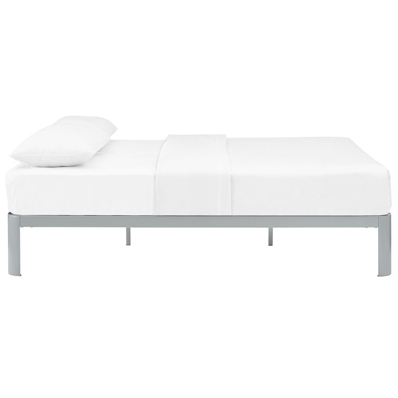 Bed, Gray, Queen