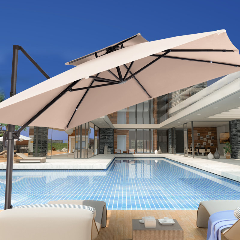 Ainar 120'' Cantilever Umbrella, Beige