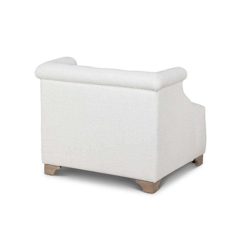 Scroll Arm Occasional Chair, Mocha, Ivory