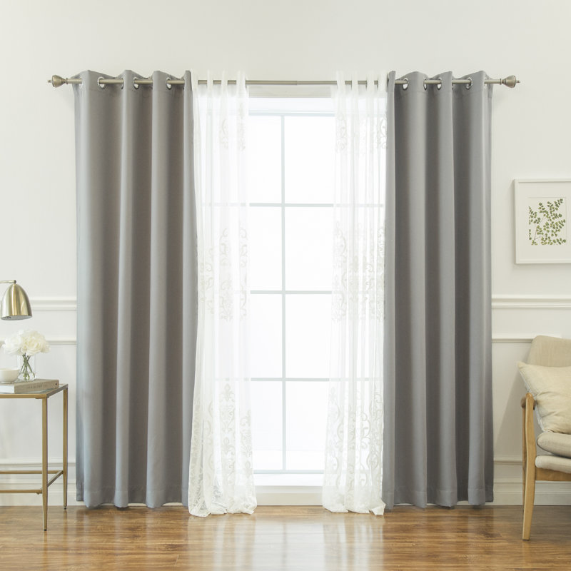 Serovpe Blackout Sliding Panel Pair, Gray