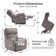 Lift Chair For Elderly Manual 3-Speed Adjustable Headrest,Dual Heating, Massage Recliner