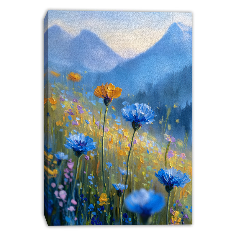 Art mural sur toile Alpine Garden Bloom, H 24 po x l 16 po x P 1,5 po