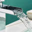 Modern Monobloc Basin Sink Mixer Tap Waterfall Single Level Bathroom Taps Chrome